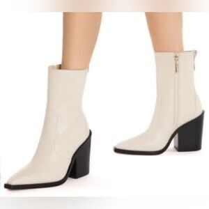 Larroude James Boot - Ivory Leather